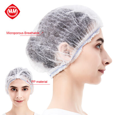 Hubei Haixin Doble Elasticidad Sombrero Médico Disponible Enfermería Sombrería Sombrería Sombrería Quirúrgica Sombrería Disponible Bouffant Mayorista