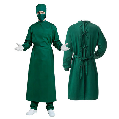 Bon prix Blouses chirurgicales réutilisables Hubei Haixin de haute qualité, blouse de chirurgien en coton, manteau médical lavable pour salle d'opération, vente en gros en ligne