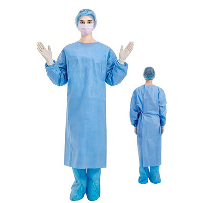 Bon prix Vêtements chirurgicaux jetables non tissés de niveau 4 résistant aux fluides pour usage hospitalier En ligne