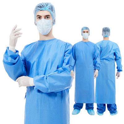 Good price Haixin Health Hospital Uniforms PPPE Surgical Doctor's Coat Disposable Medical Gown Suppliers Non Woven Isolated Gowns Wholesale online