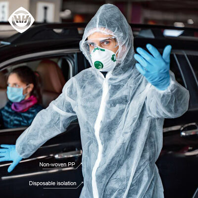 qualità Costumi bianchi a manica lunga Costumi medici Abiti chirurgici Fornitori Abiti ospedalieri non tessuti fabbrica