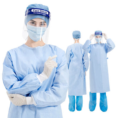 Good price Hubei Haixin Adult Surgical Gowns Non-Woven CE Sterile Disinfecting Hospital Disposable Clothes PP PE Operating Gowns Supplier online