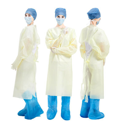 좋은 가격 HAIXIN HEALTH AAMI 레벨 4 일회용 비생성 수술 장옷 성인용 소매 스푼레이스 격리 장옷 병원 장옷 공급자 온라인으로