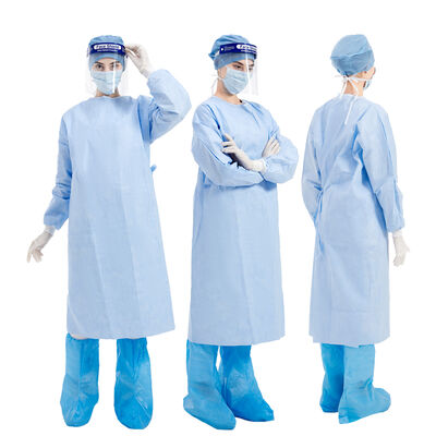 Buen precio Vestidos de tela de espuma mayorista vestidos médicos desechables no tejidos vestidos quirúrgicos desechables HAIXIN HEALTH Aami Nivel 4 Spunlace Vestido mayorista en línea