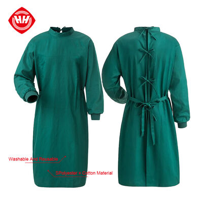 quality Hubei Haixin Surgical Gowns Reusable High Quality Surgeon Cotton Doctor Coat Sustainable Operating Medical Clothing Wholesale factory