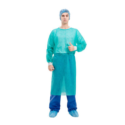 Bom preço Tamanho Universal Verde PP SMS Vestes de isolamento descartáveis sem látex Vestes cirúrgicas cirúrgicas Vestes médicas de EPP Vestes para adultos on-line
