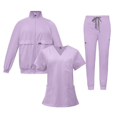 Goede prijs Hubei Haixin 3 stukken set dokter uniform ziekenhuis medisch scrub pak chirurgisch ziekenhuis uniform set verpleegkundige uniform lab jas online