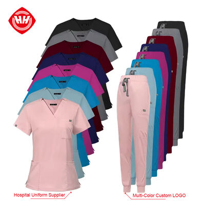 Good price Muslim Women Hospital Scrub Suit Uniforms Maker Hubei Haixin Muslim Medical Scrubs Set Uniformes Nursing Clothes Wholesale online