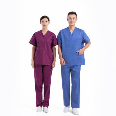 Good price Hubei Haixin Washable Nurse Scrub Suit Wholesale Reusable Uniform Scrub Suit Unisex Medical Uniforms Scrubs Hospitals Suppliers online
