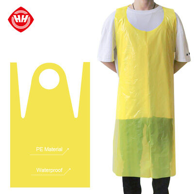 Guter Preis Hubei Haixin PE Einweg-Plastik-Sleeveless Schürze Wasserdichte Friseur Kleidung Reinigung Cape Smock Großhandel Medizinische Schürze Online