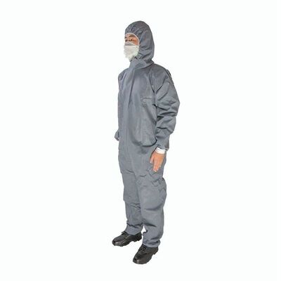 Good price 50g Gray Protective Clothing PP SMS Material Dust-free Isolation Clothing PPE Coverall Suit Work Overall for Men online
