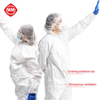 Buen precio Ropa de protección blanca con microporo de protección Hubei Haixin ropa de protección antiestática tamaño XL ropa de seguridad desechable en línea