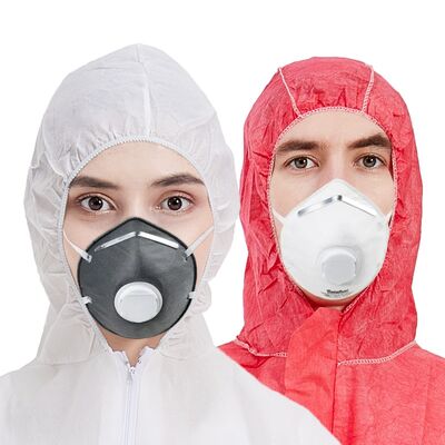 良い値段 ハウベイハイシン バルブ呼吸器付き使い捨て医療マスク 透気型FFP2 アヒル ビル V形 耳環付き 白色 卸売 オンライン