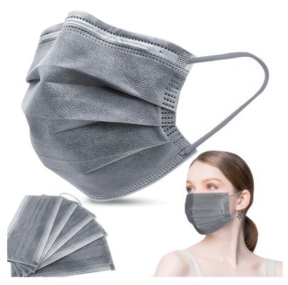 Guter Preis Hubei Haixin Hersteller Aktivkohle Gesichtsmaske PPE 4Ply Einweg-Medizinische Gesichtsmaske BFE 99% mit Earloop Online