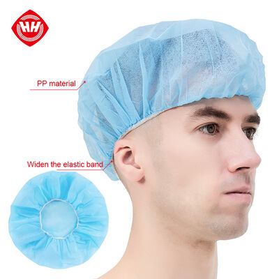 Buen precio Hubei Haixin Mob Caps Disposable Hair Net Medical Head Cover Elastico Sombrero de polvo Cirugía Scrub Control de polvo Sombrero redondo mayorista en línea