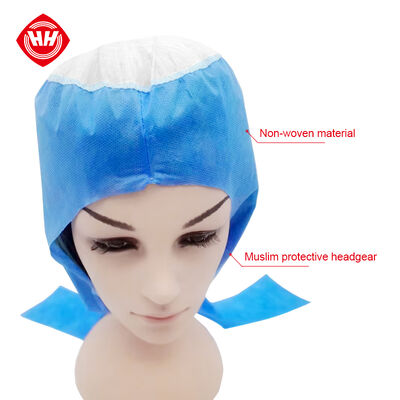 Bon prix Hubei Haixin Streamer Casquette de salle blanche Infirmière chirurgicale Médecine musulmane Chapeau de tête Couverture non tissée Casquettes PP jetables en gros en ligne