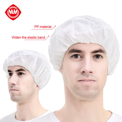 Good price Hubei Haixin Medical Disposable Bouffant Caps Head Cover Non Woven Clean Protection Hat Breathable Surgical Round Cap Wholesale online