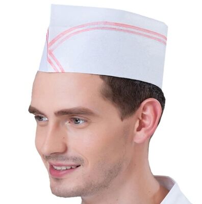 Good price Haixin Health Paper Forage Hat Kitchen Caps Non-Woven Paper Fiber Boat Cap for Kit Adults Restaurant Kitchen Caps White online