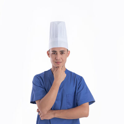 Good price Hubei Haixin Chef Uniform Disposable Non Woven Round Chef Hat Adjustable Paper Chef Hat Kitchen Food Restaurants Bakery Hats online