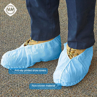 Good price Hubei Haixin Wholesale Medicine Disposable Dust-proof Overshoes PP Indoor Shoe Cover CE Hospital Non-woven Blue Cloth Shoe Upper online