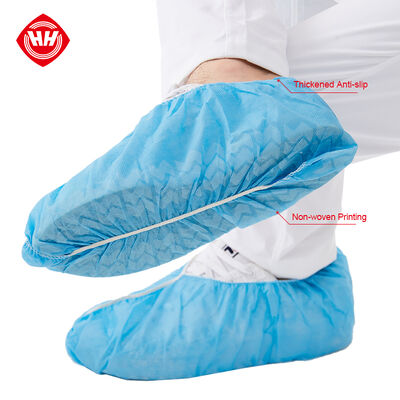 quality Hubei Haixin Wholesale Anti-Static Disposable Dust-proof Household Shoe Cover Hospital Non-woven Cloth Shoe Upper Manufacturer factory