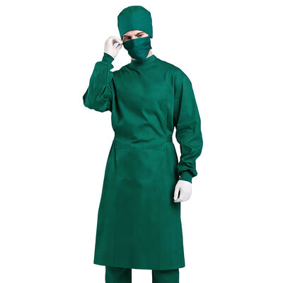 Buen precio Hubei Haixin Trajes quirúrgicos reutilizables de alta calidad Cirujanos de algodón Bata de médico Ropa de cirugía médica sostenible mayorista en línea