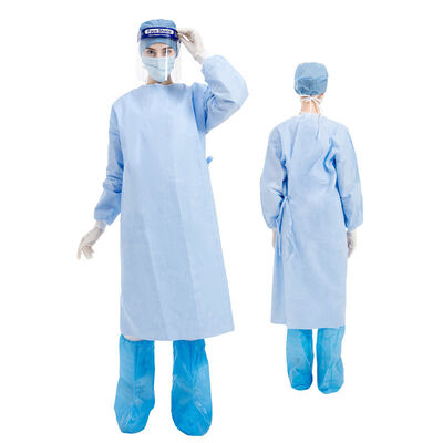 Dobra cena. Spraythorn Cloth Gowns Factory Wholesale Spunlace Fabric Doctor Disposable Surgical Gown HAIXIN HEALTH Aami Level 4 Spunlace Robe Dostawcy w Internecie