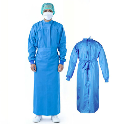Bon prix Vêtements chirurgicaux en coton bleu sur mesure OEM 100% coton réutilisable en ligne