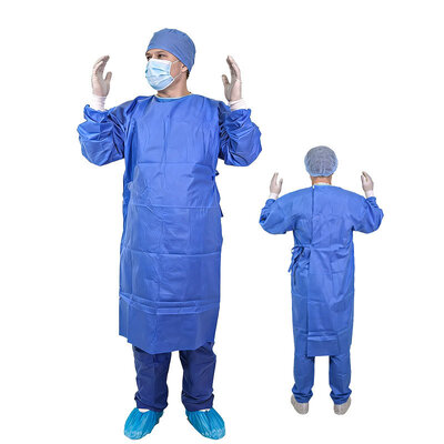 Buon prezzo Fornitore di camici chirurgici usa e getta premium SMS livello 4 con certificazione CE, grande quantità di camici chirurgici lunghi medici in fornitura in linea