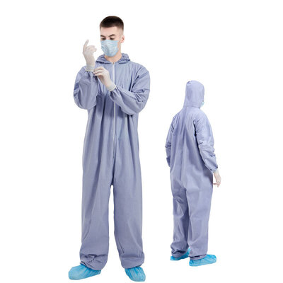 Buen precio Traje de Protección Ignífugo de Tejido No Tejido Spunlace Azul, Cumple con EN ISO 11612, Mono Transpirable para Seguridad Industrial en línea