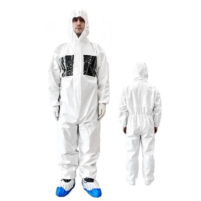 良い値段 ドシメーター閲覧窓付き、タイプ5/6保護対応、産業用SMS不織布製保護服 オンライン