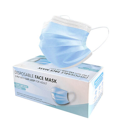 Quality Hubei Haxin Medical Masks EN14683 TYPE IIR Disposable Nonwoven 3-ply From White List Manufacturer for Medical Use factory
